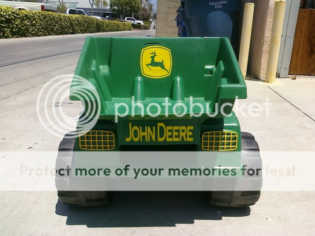 Modified Power Wheels catapiller big jake turns into John Deere