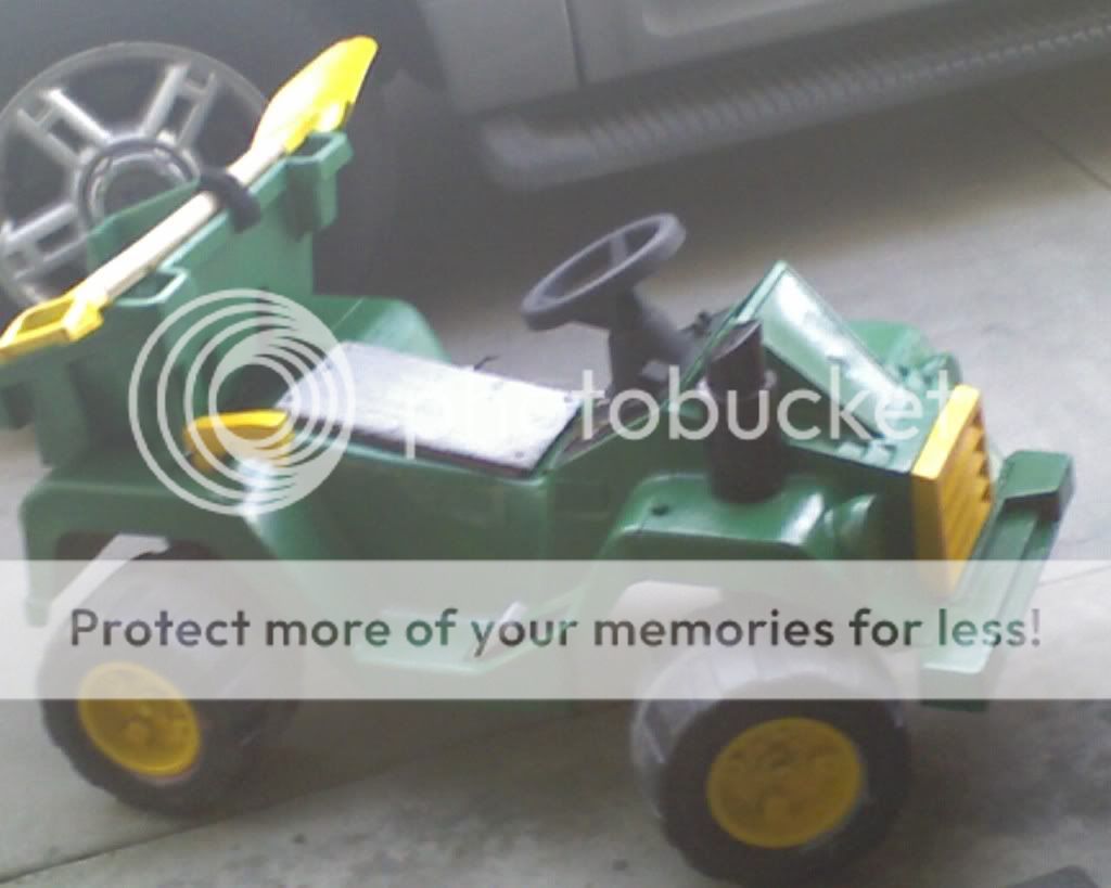 Modified Power Wheels catapiller big jake turns into John Deere